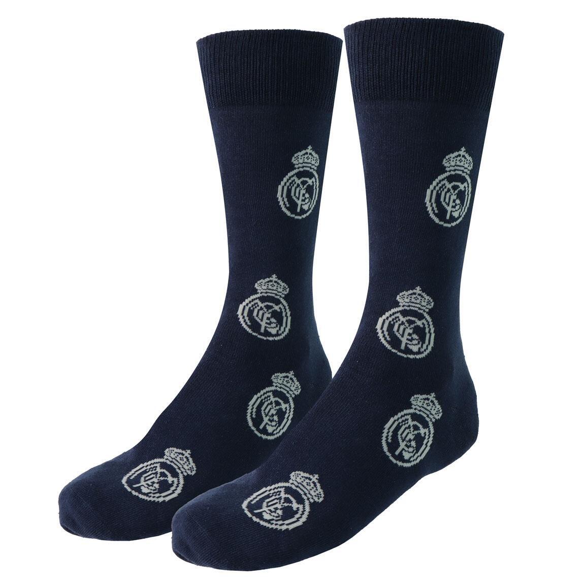 Calcetines Adultos Real Madrid de Algodón Suaves y Transpirables Azul Marino 3/7