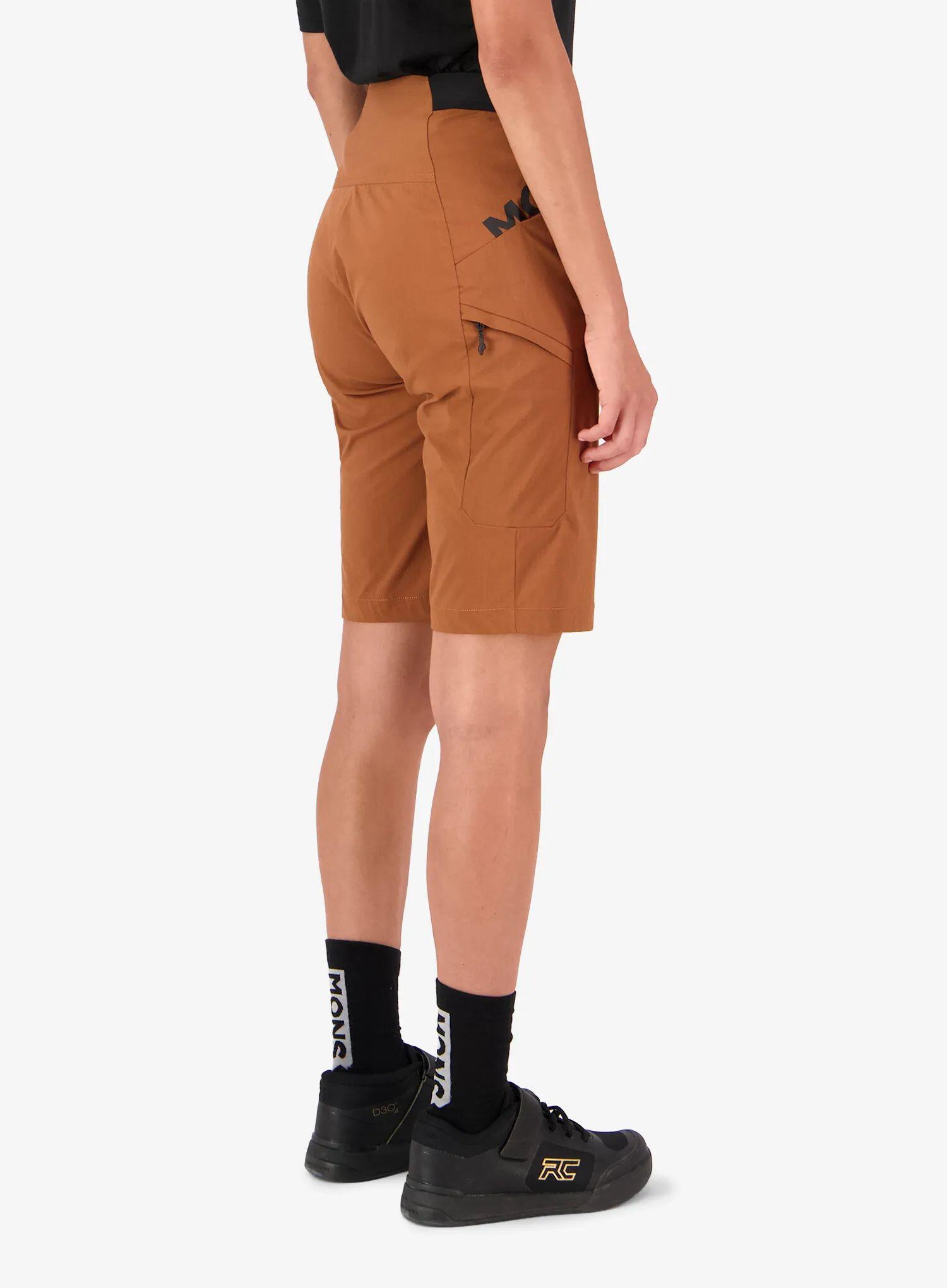 Spodenki rowerowe damskie Mons Royale Diversion Merino Trail Shorts - caramel S 2/4