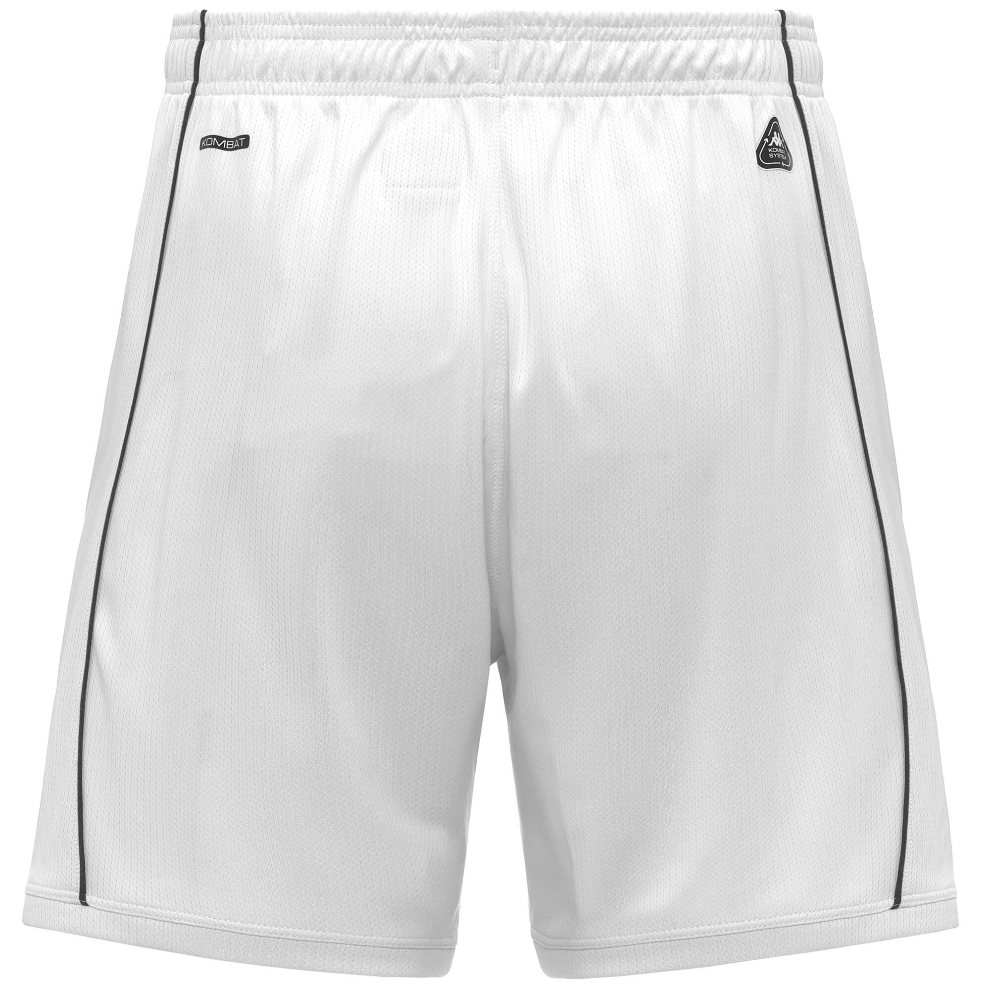 Pantaloncini sportivi da uomo in poliestere riciclato bianco da calcio 3/3