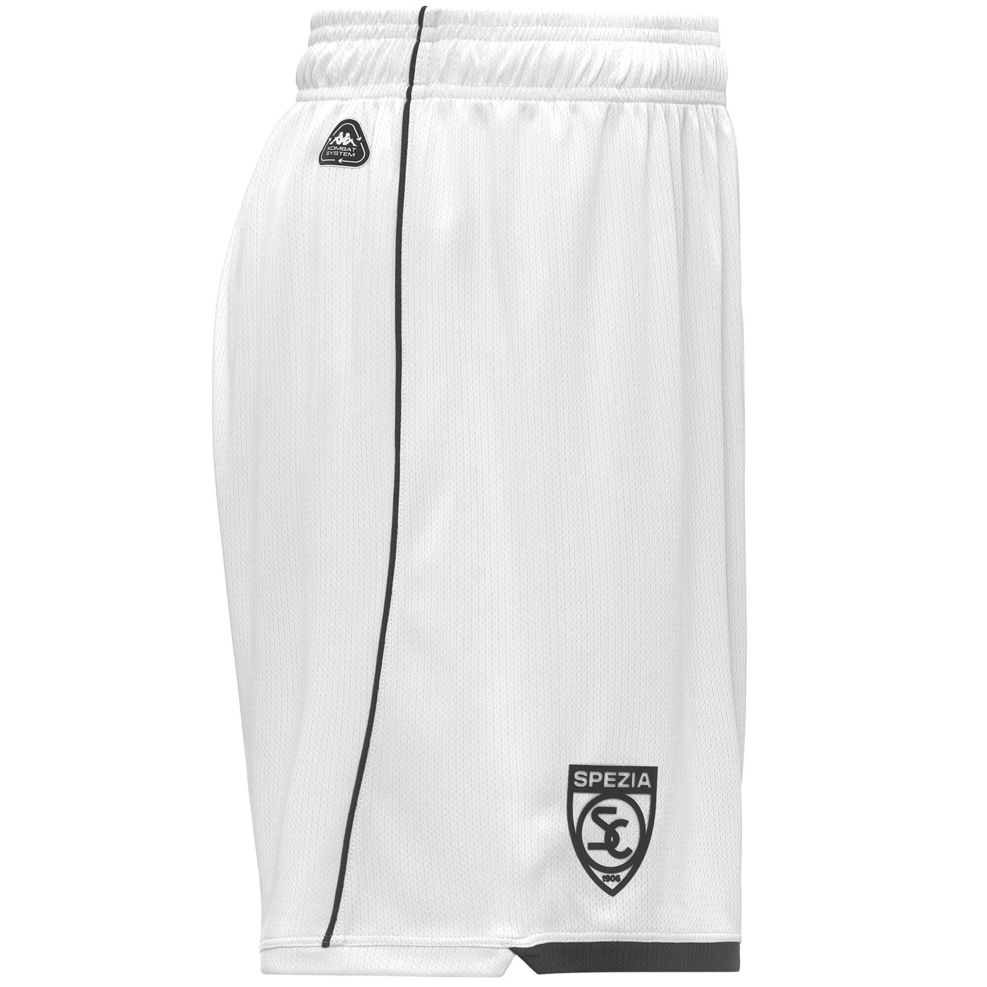 Pantaloncini sportivi da uomo in poliestere riciclato bianco da calcio 2/3