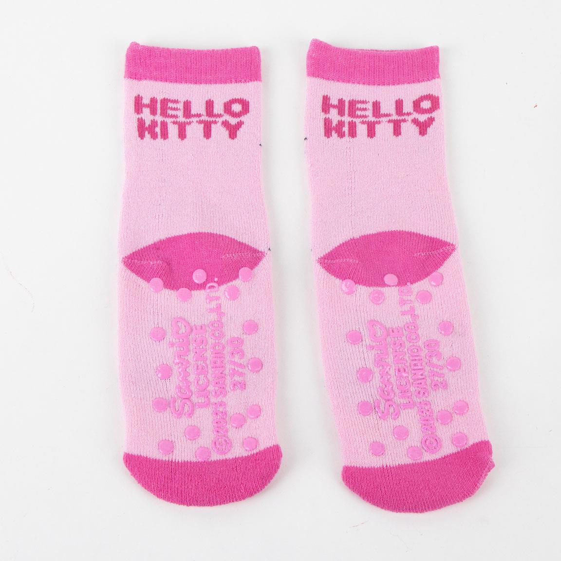 Chaussettes Hello Kitty en coton doux antidérapant pour enfants, roses 3/6