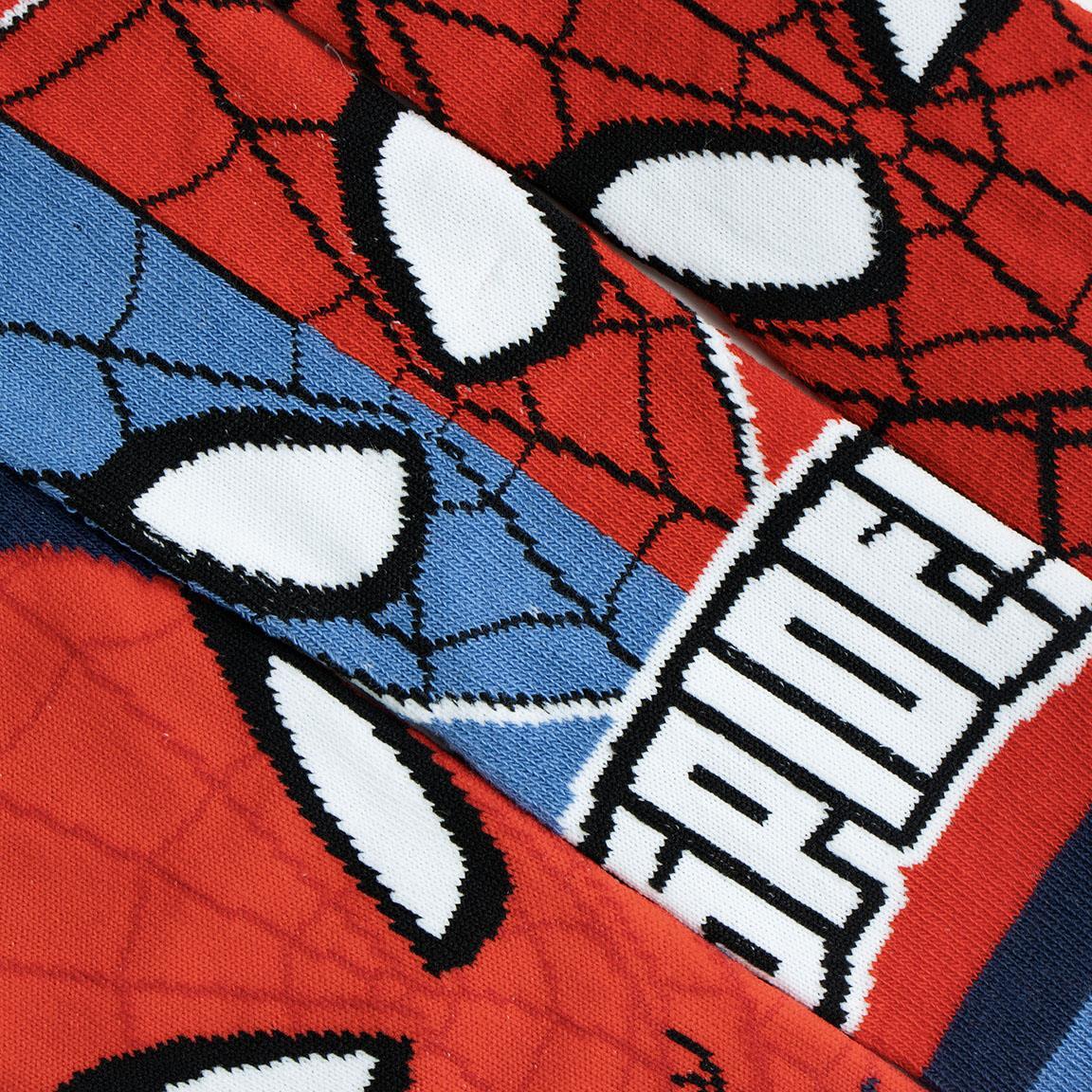 Pacote de meias infantis do Homem-Aranha em algodão macio (vermelho e azul) 6/6