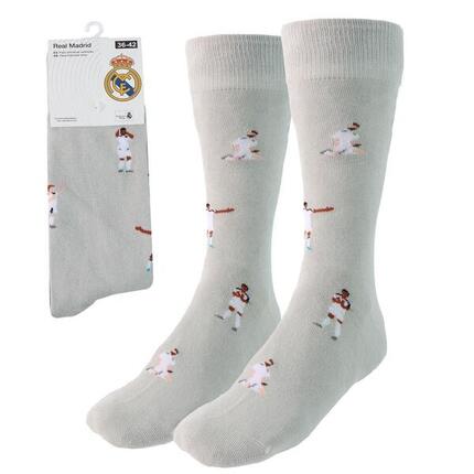 Lot de chaussettes respirantes en coton pour enfants Real Madrid, grises