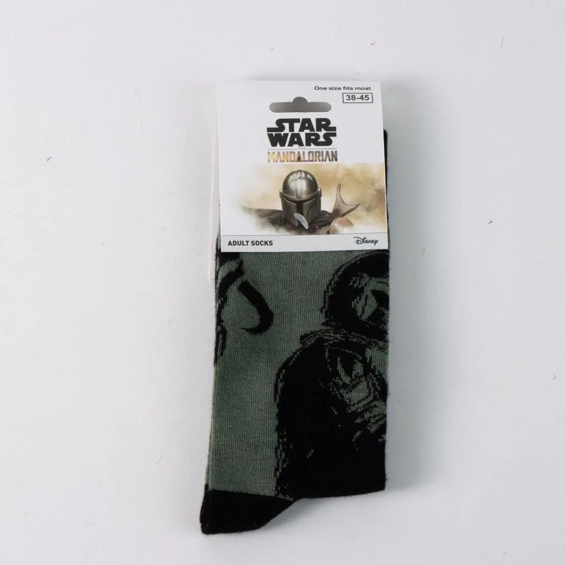 Calcetines Deportivos Adultos The Mandalorian de Algodón Suaves Verde y Negro 7/7
