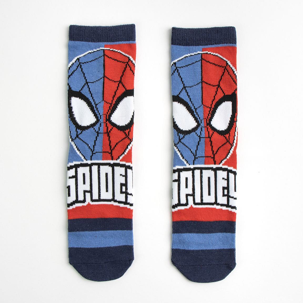 Pacote de meias infantis do Homem-Aranha em algodão macio (vermelho e azul) 4/6