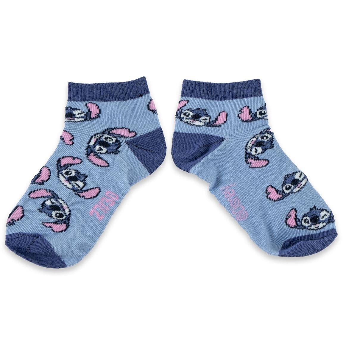 Lot de chaussettes Stitch en coton doux pour enfants, multicolores 5/7