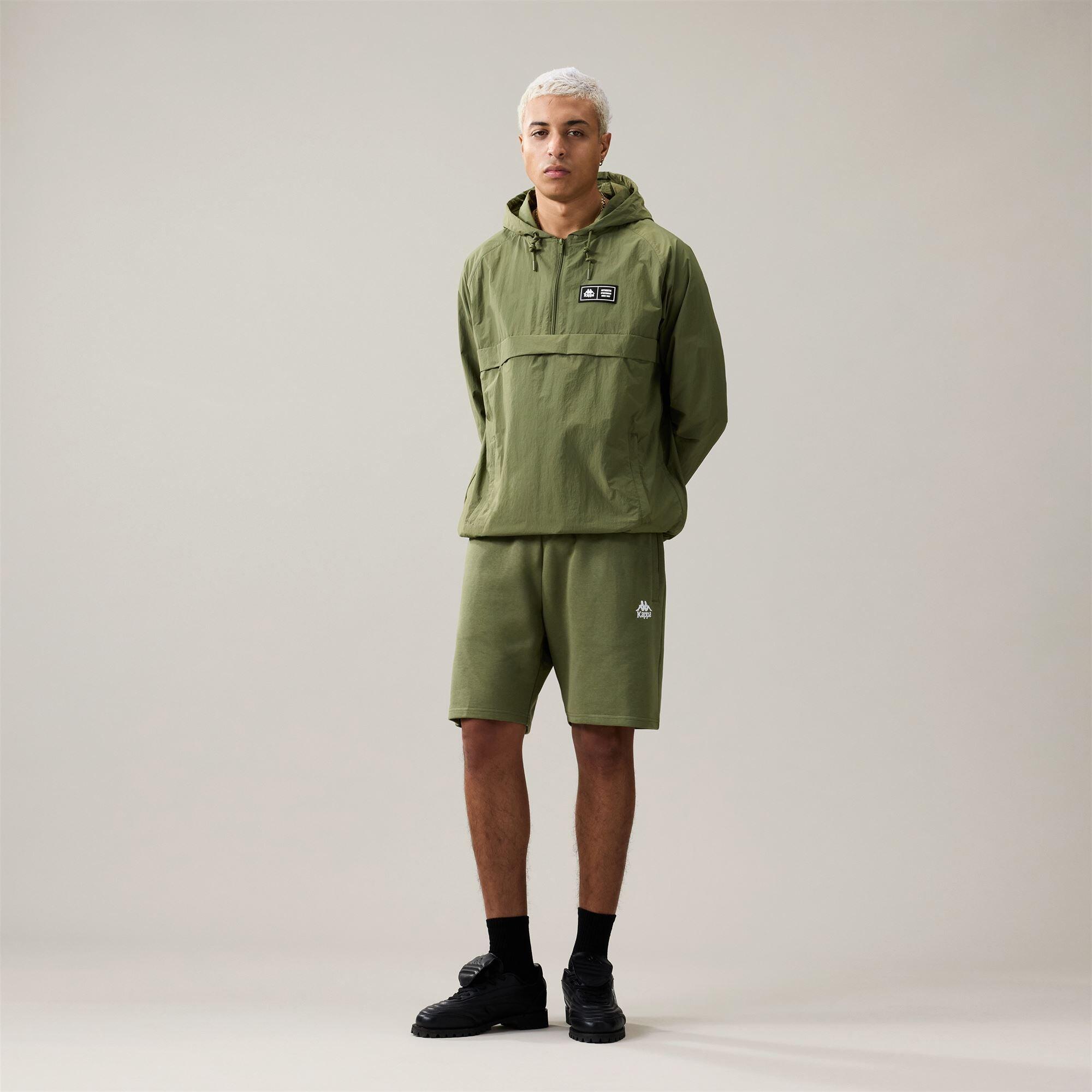 Pantaloncini sportivi da uomo in cotone verde da streetwear sportivo 5/5