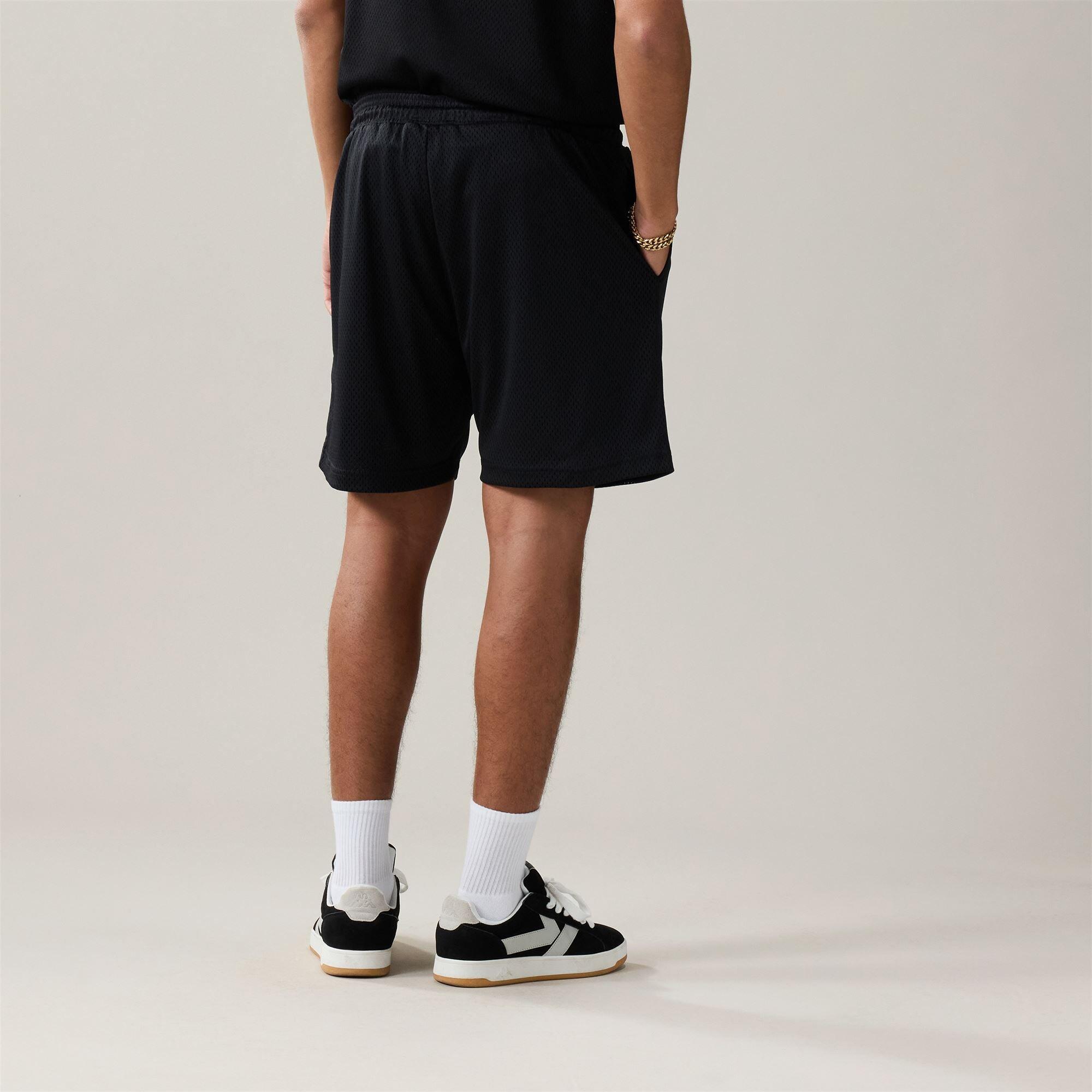 Pantaloncini sportivi da uomo in poliestere nero da streetwear sportivo 5/6