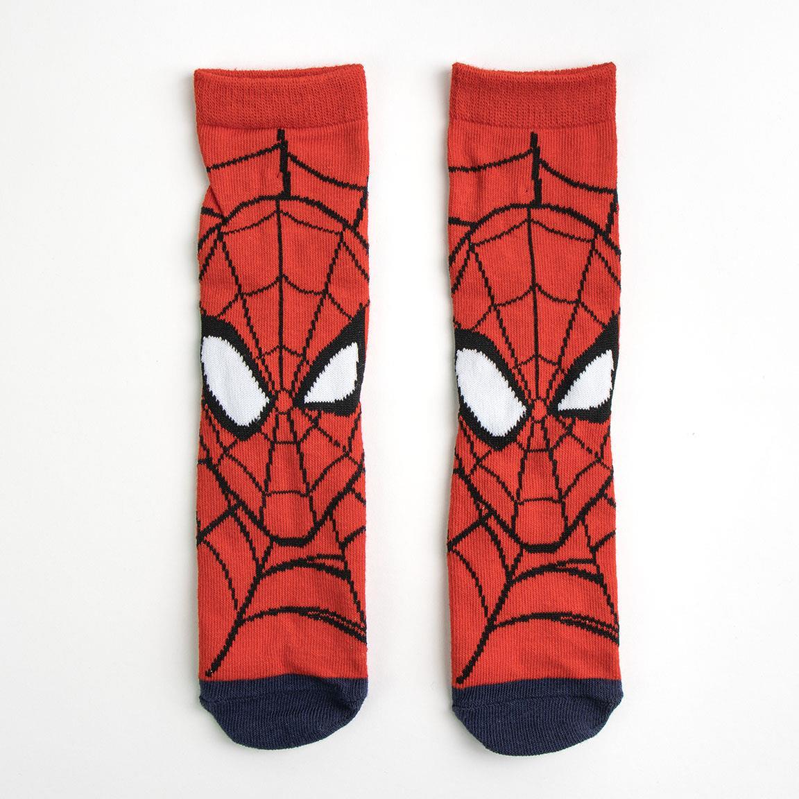 Pacote de meias infantis do Homem-Aranha em algodão macio (vermelho e azul) 2/6