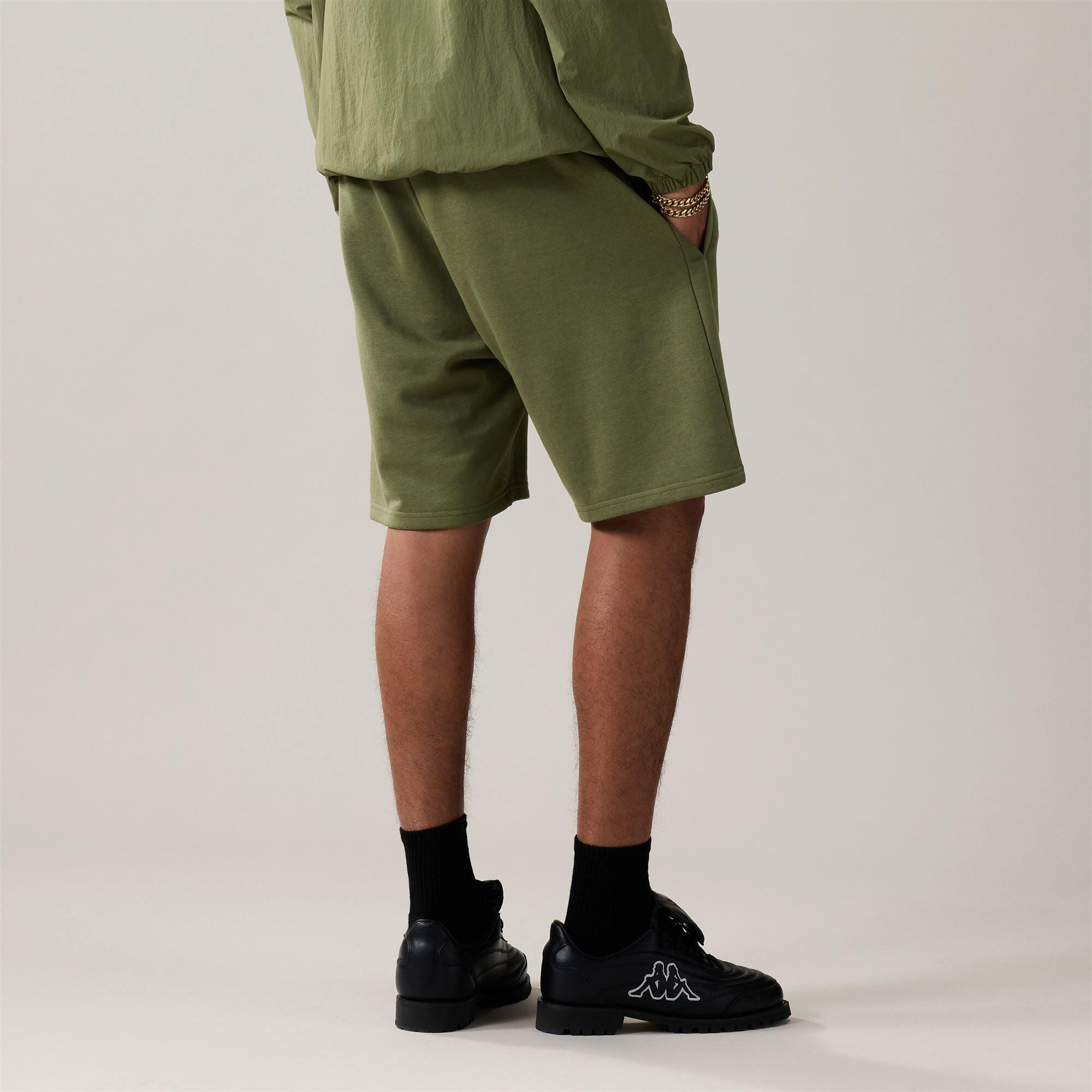 Pantaloncini sportivi da uomo in cotone verde da streetwear sportivo 4/5