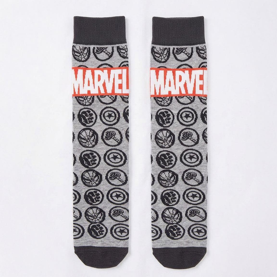 Chaussettes Marvel pour adultes, douces et respirantes en coton, grises 2/7