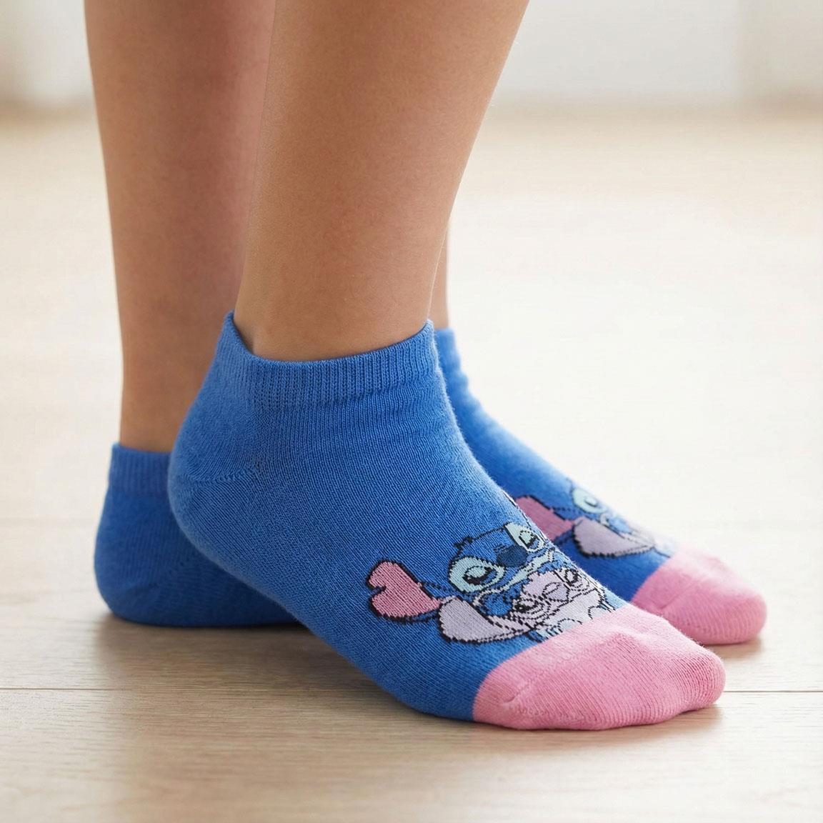 Pack de Calcetines Pinkies Adultos Stitch Suaves y Transpirables Rosa 5/7