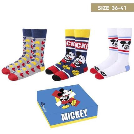 Lot de chaussettes Mickey Mouse pour enfants, en coton doux et respirant
