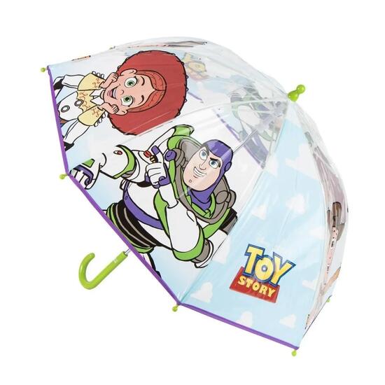 Ombrello per bambini Toy Story manuale POE azzurro trasparente