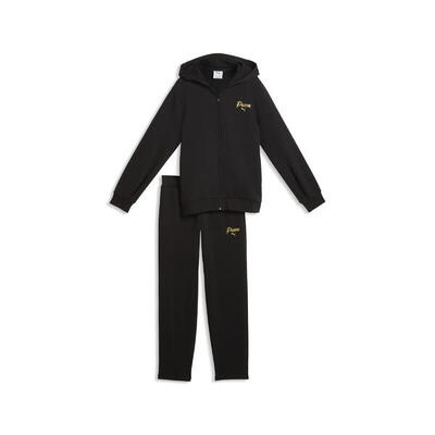 Essentials script glitter trainingspak met volledige rits voor jongeren puma