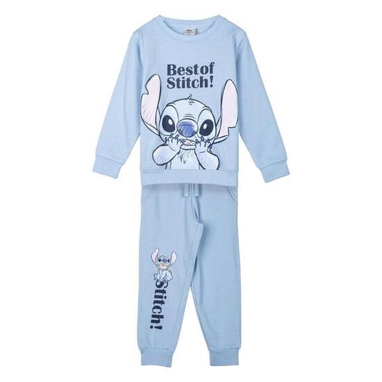 Tuta da ginnastica Stitch a due pezzi per bambini in morbido pile di cotone
