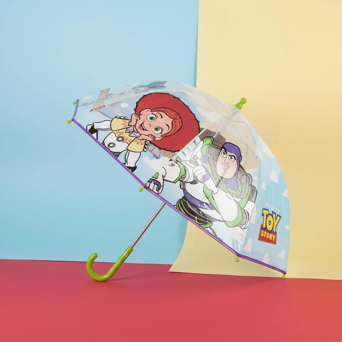 Ombrello per bambini Toy Story, manuale POE, azzurro trasparente 6/7