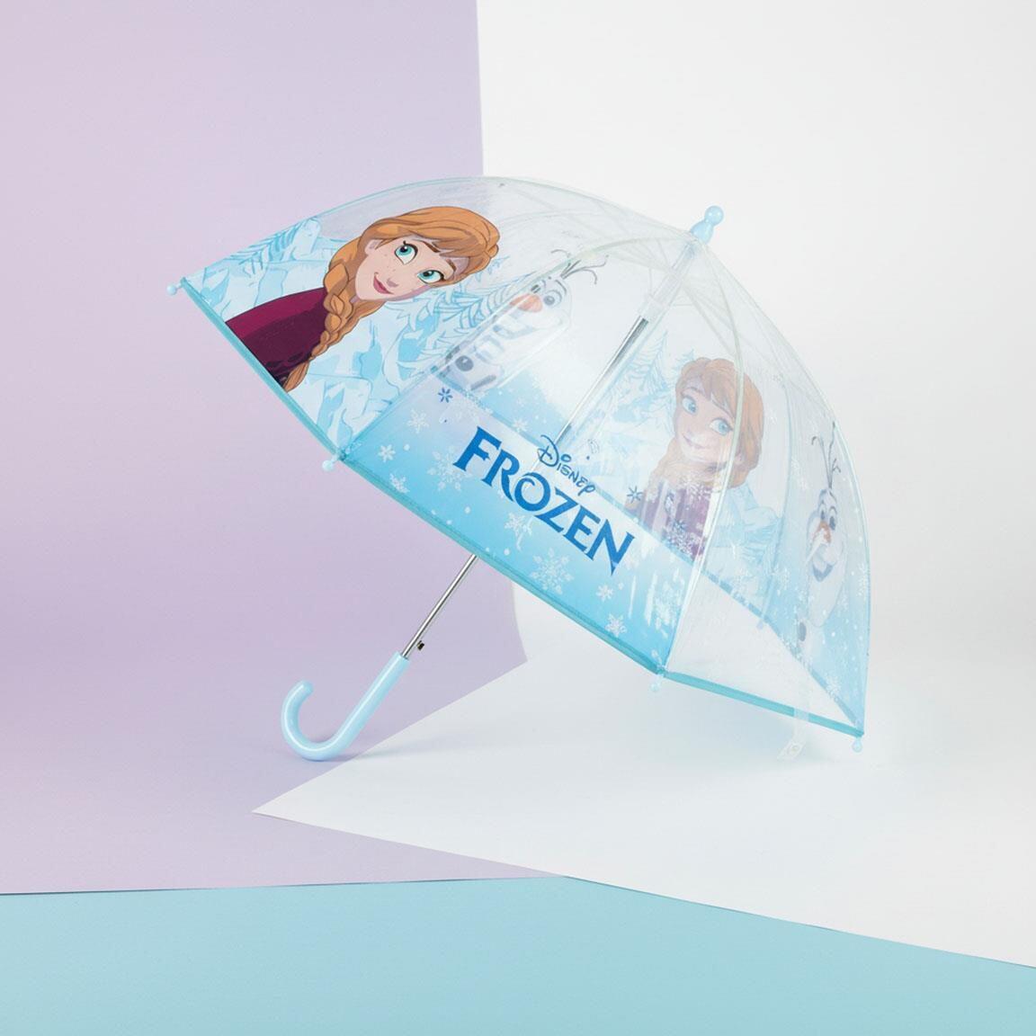 Paraguas Infantil Frozen Manual de POE Transparente con Borde Azul Claro 6/7