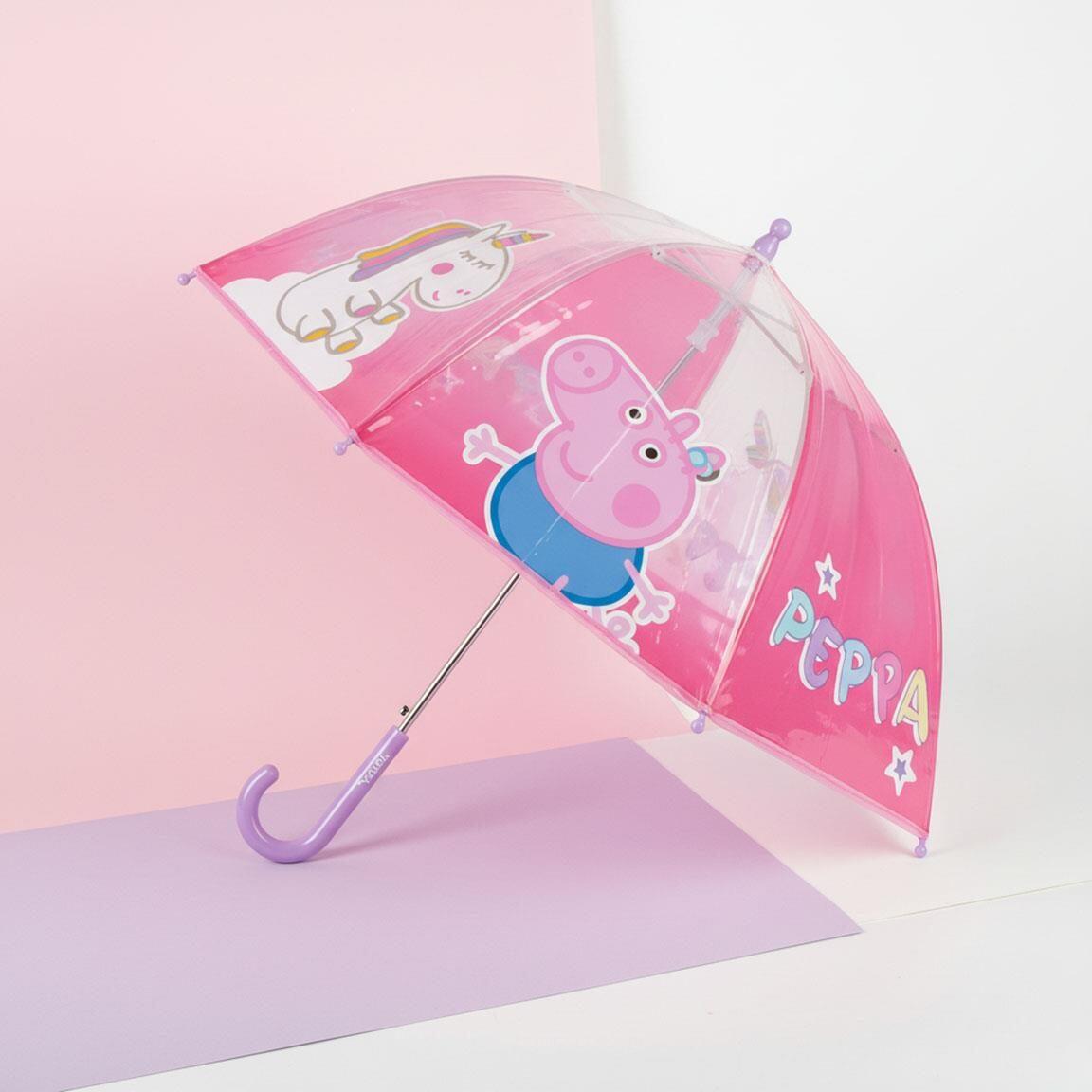Paraguas Infantil Peppa Pig Manual de POE Transparente Rosa Claro 6/7