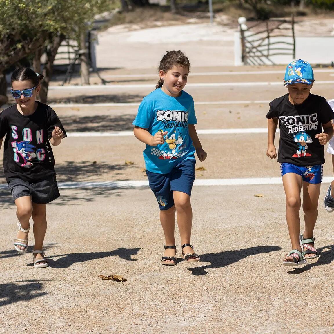 Conjunto infantil Sonic de duas peças em algodão felpudo francês nas cores azul 7/7