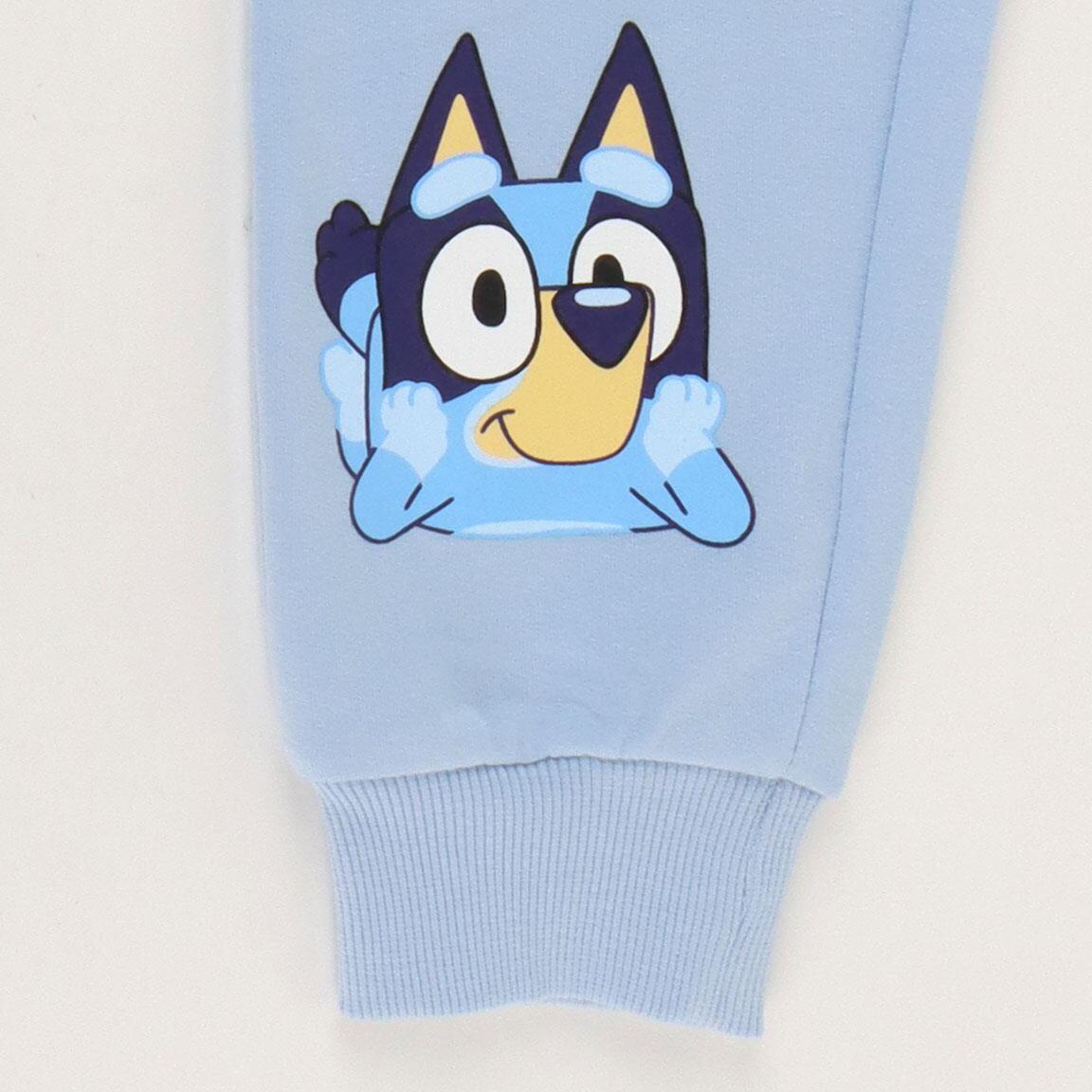 Conjunto de treino infantil Bluey em algodão escovado de duas peças, bege e 4/5