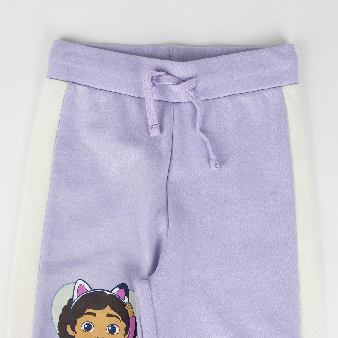 Conjunto de moletom infantil de pelúcia da Gabby's Dollhouse, duas peças, lilás 6/6