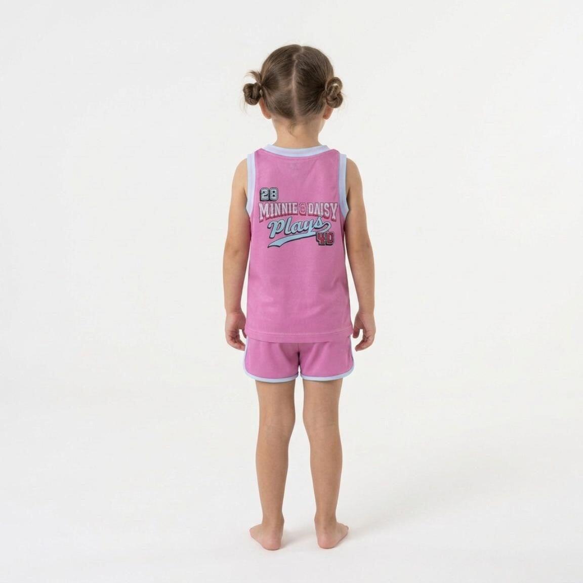 Conjunto de roupa esportiva infantil Minnie Mouse de duas peças em poliéster 6/6