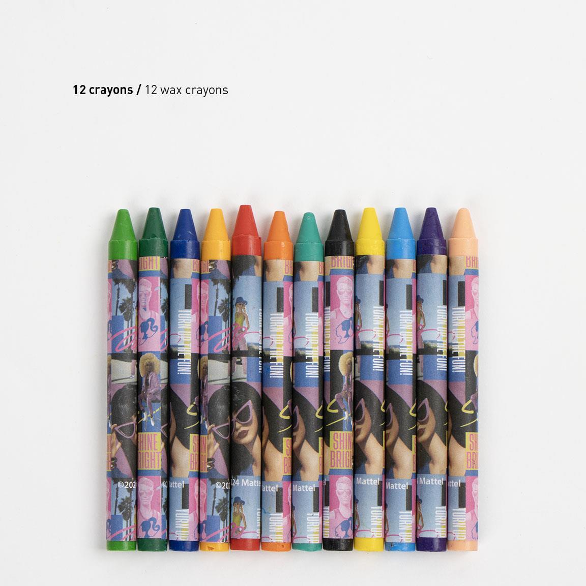 Coffret de papeterie Barbie à colorier pour enfants avec feutres et crayons de 5/6