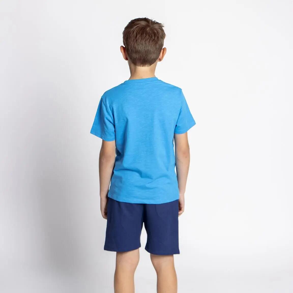 Conjunto infantil Sonic de duas peças em algodão felpudo francês nas cores azul 6/7