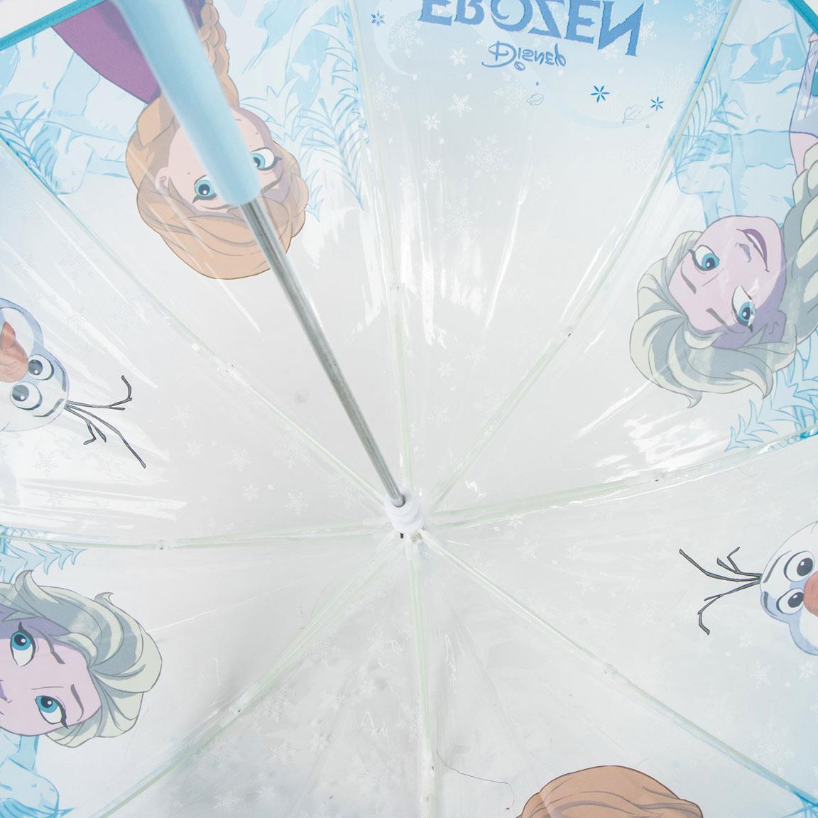 Paraguas Infantil Frozen Manual de POE Transparente con Borde Azul Claro 4/7