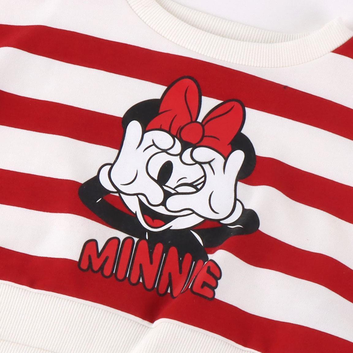 Conjunto infantil de duas peças da Minnie Mouse em algodão com leggings cinza. 3/5