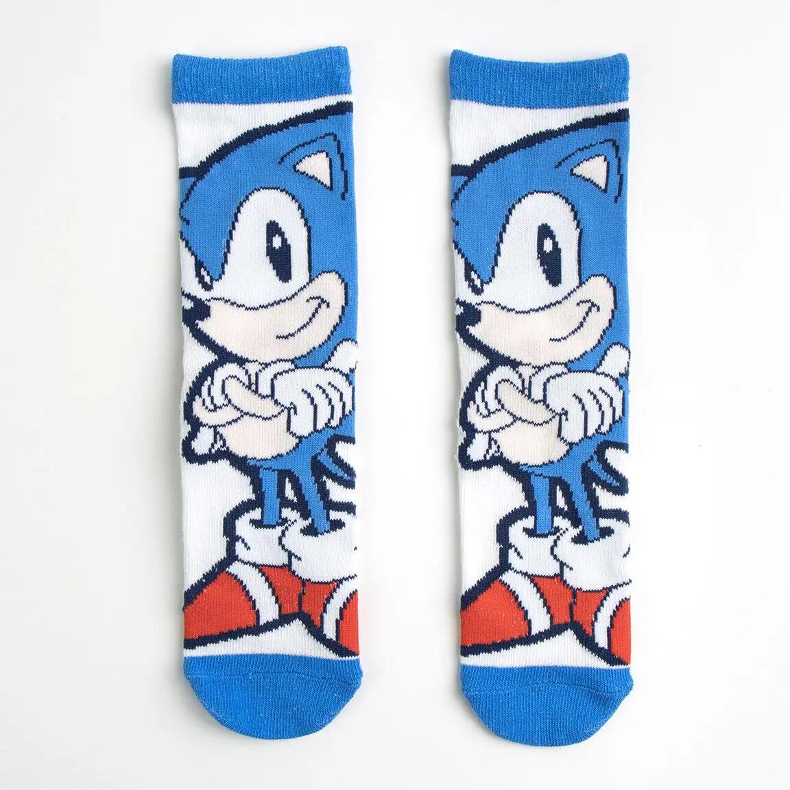 Confezione di calzini in cotone morbido e traspirante per bambini Sonic - Blu 2/6