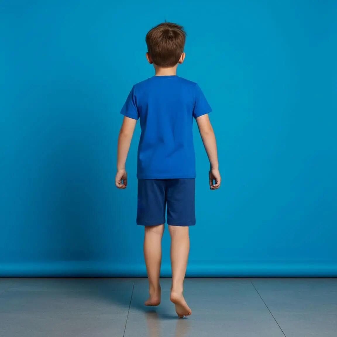 Conjunto infantil Sonic de duas peças: camiseta e shorts, azul 6/7