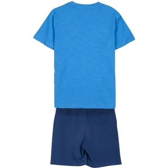 Conjunto infantil Sonic de duas peças em algodão felpudo francês nas cores azul 2/7