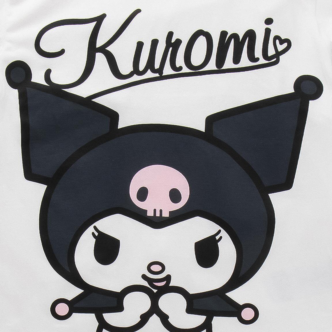 Conjunto infantil Hello Kitty Kuromi de algodão, duas peças, branco 3/6