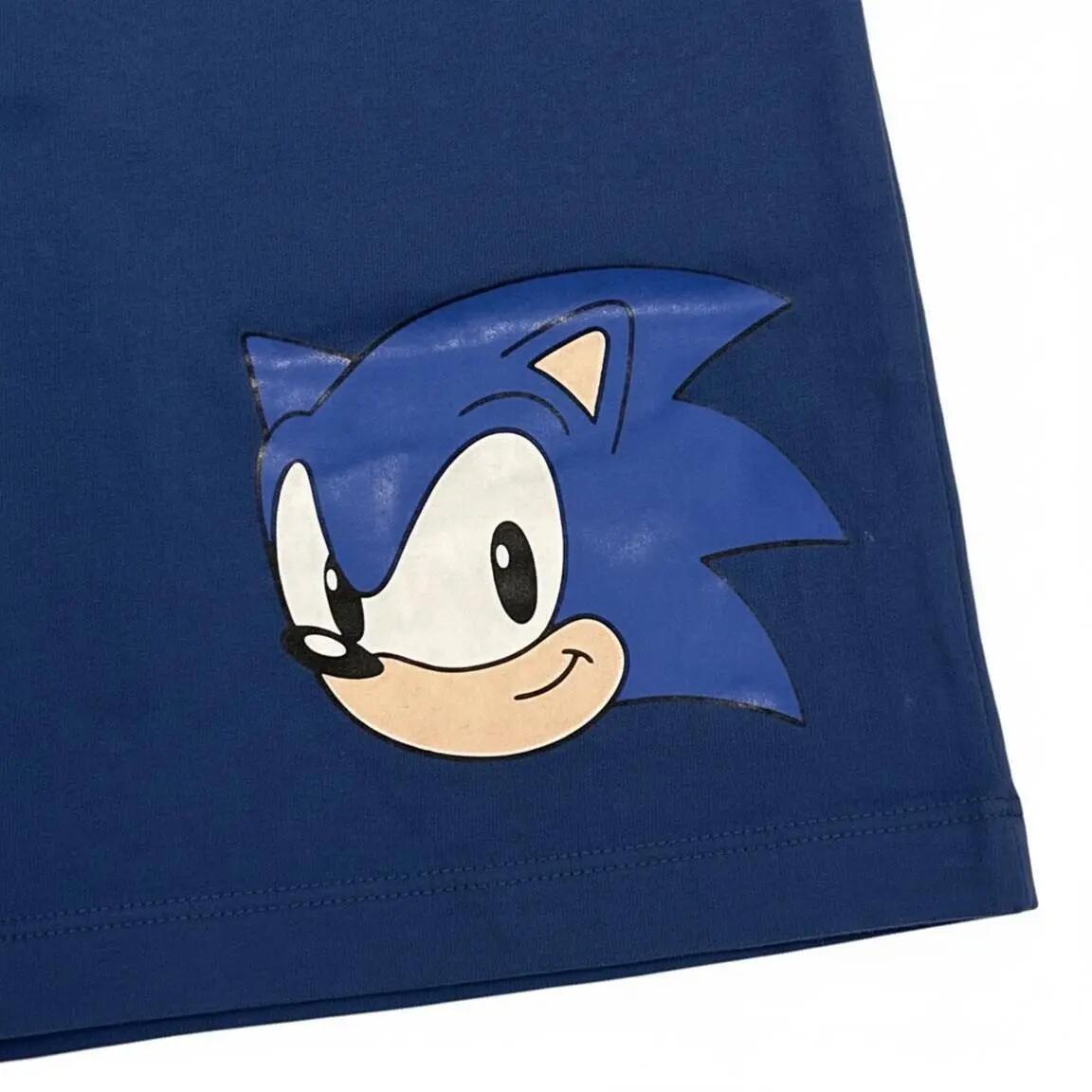 Conjunto infantil Sonic de duas peças: camiseta e shorts, azul 3/7