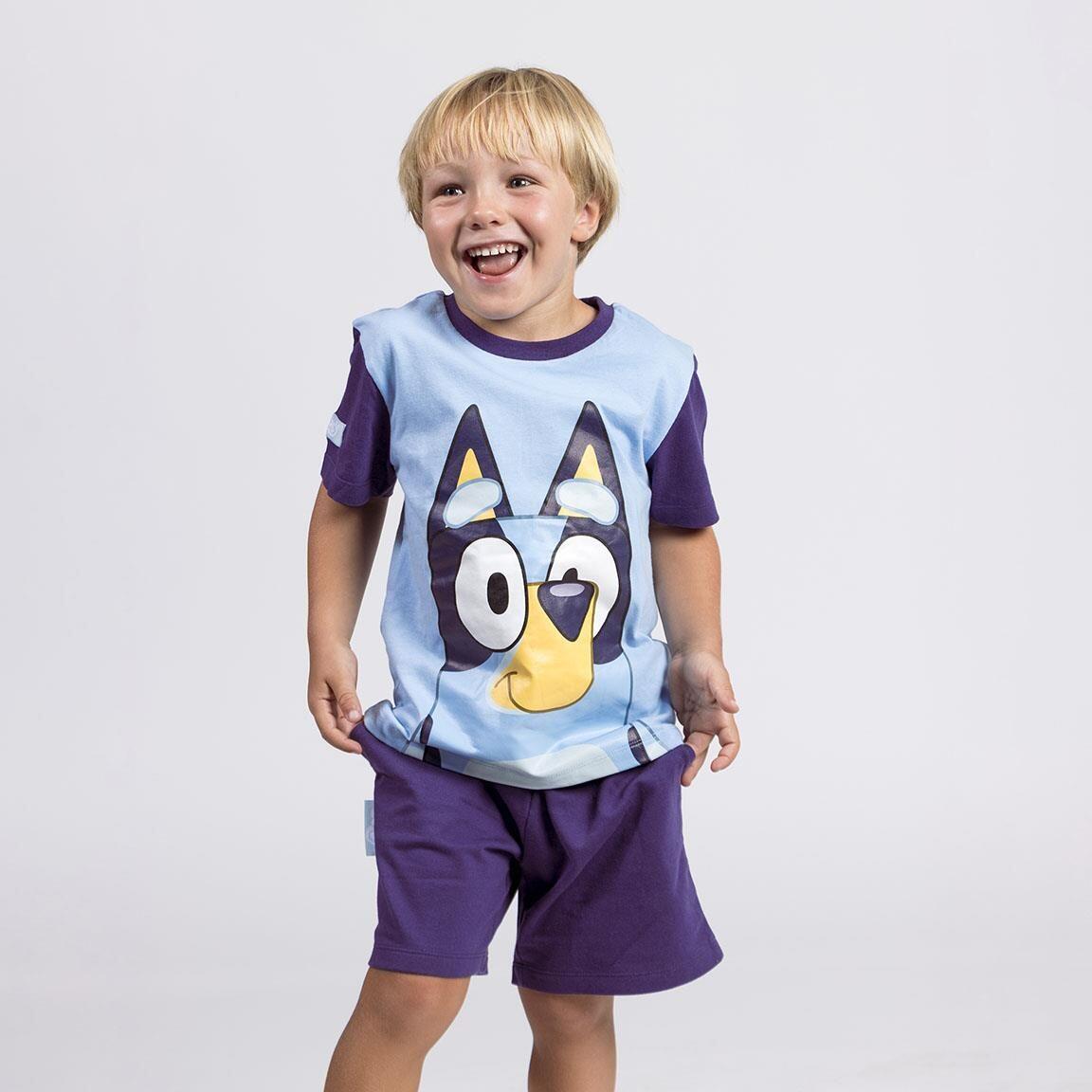 Conjunto Infantil Bluey de Dos Piezas en Algodón Azul y Marino 4/7