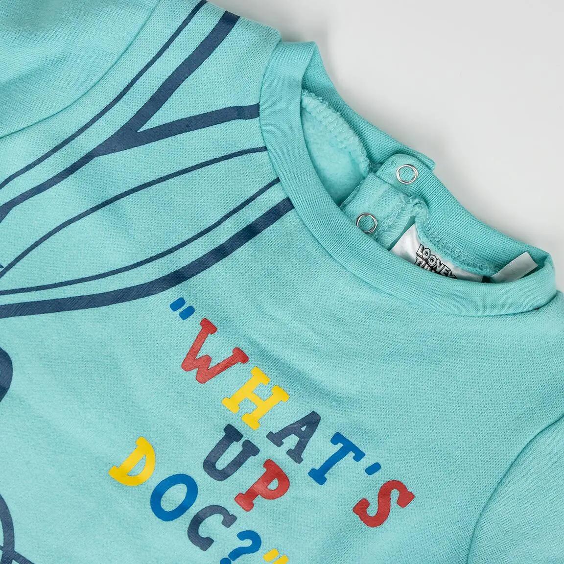 Tuta sportiva da bambino Looney Tunes a tre pezzi in cotone con fodera in pile 3/4