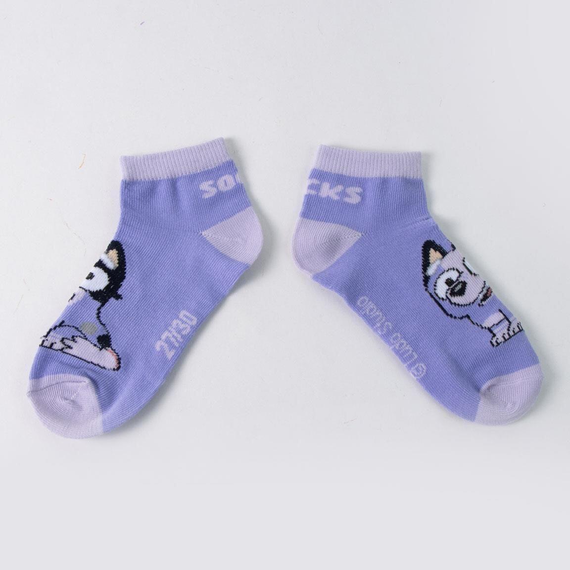 Pack de Calcetines Tobilleros Infantil Bluey de Algodón Suaves Multicolor 3/7
