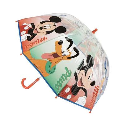 Ombrello per bambini di Topolino manuale POE trasparente multicolore