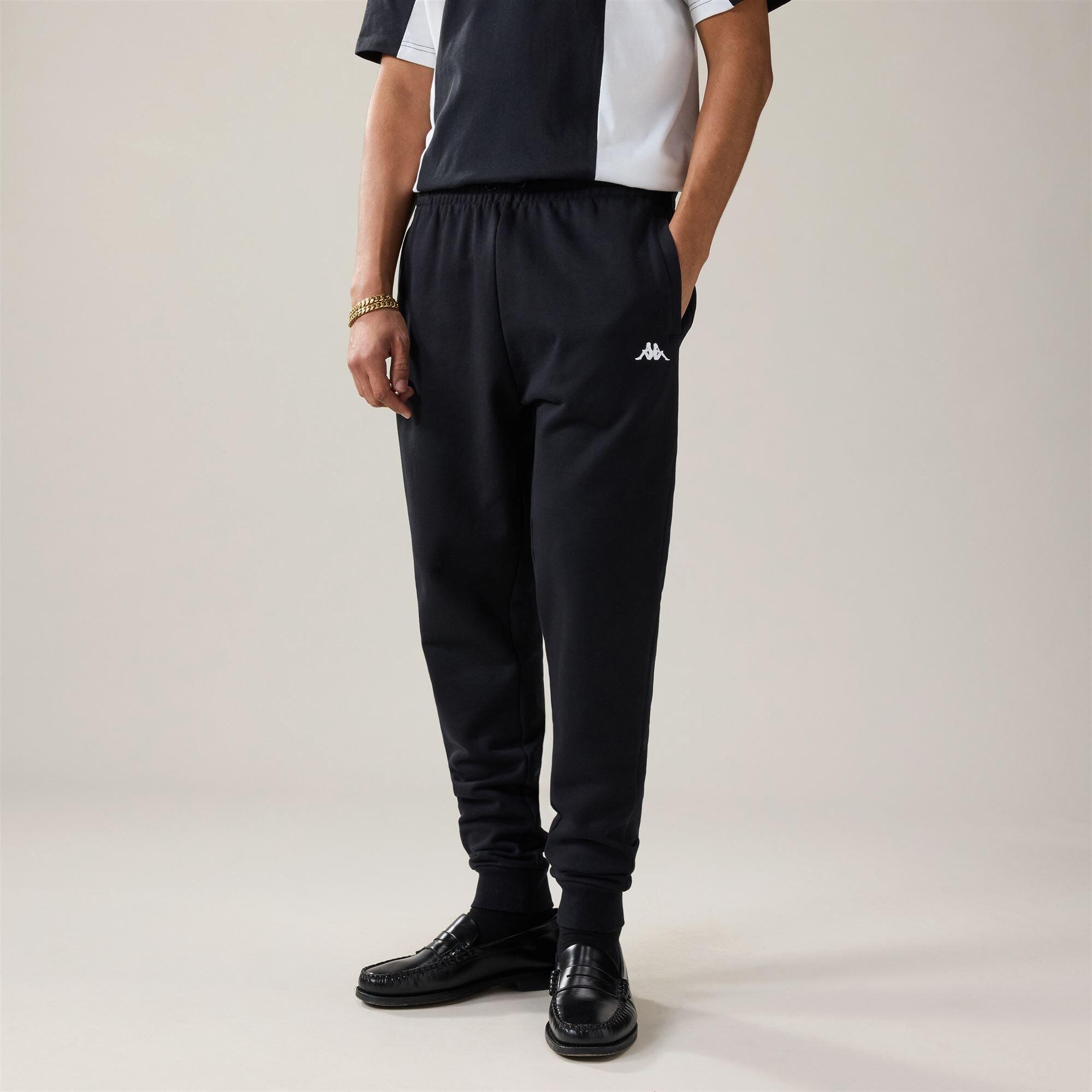 Pantaloni tuta da uomo in cotone nero da streetwear sportivo 4/5