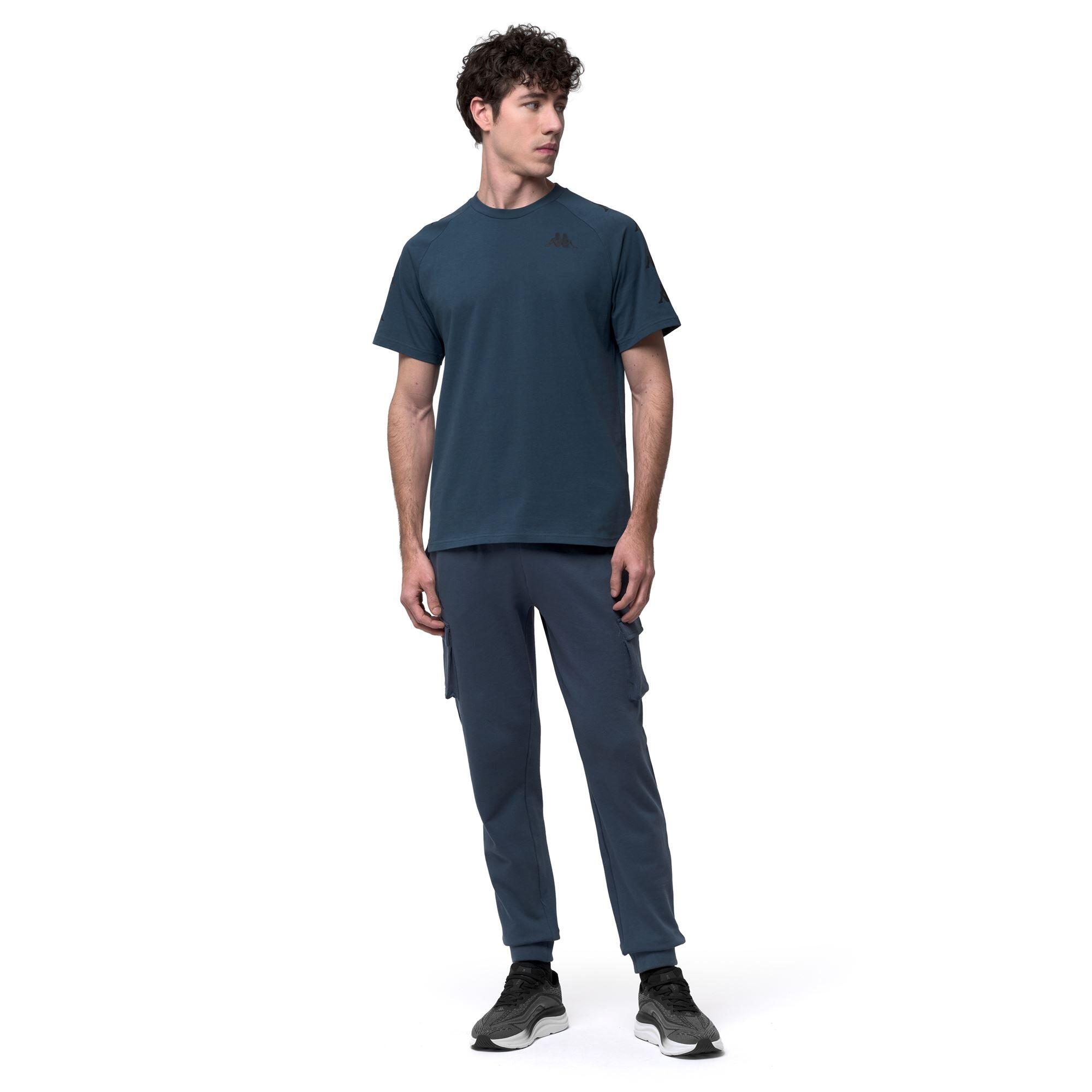 Pantaloni cargo da uomo in cotone blu da palestra 5/6