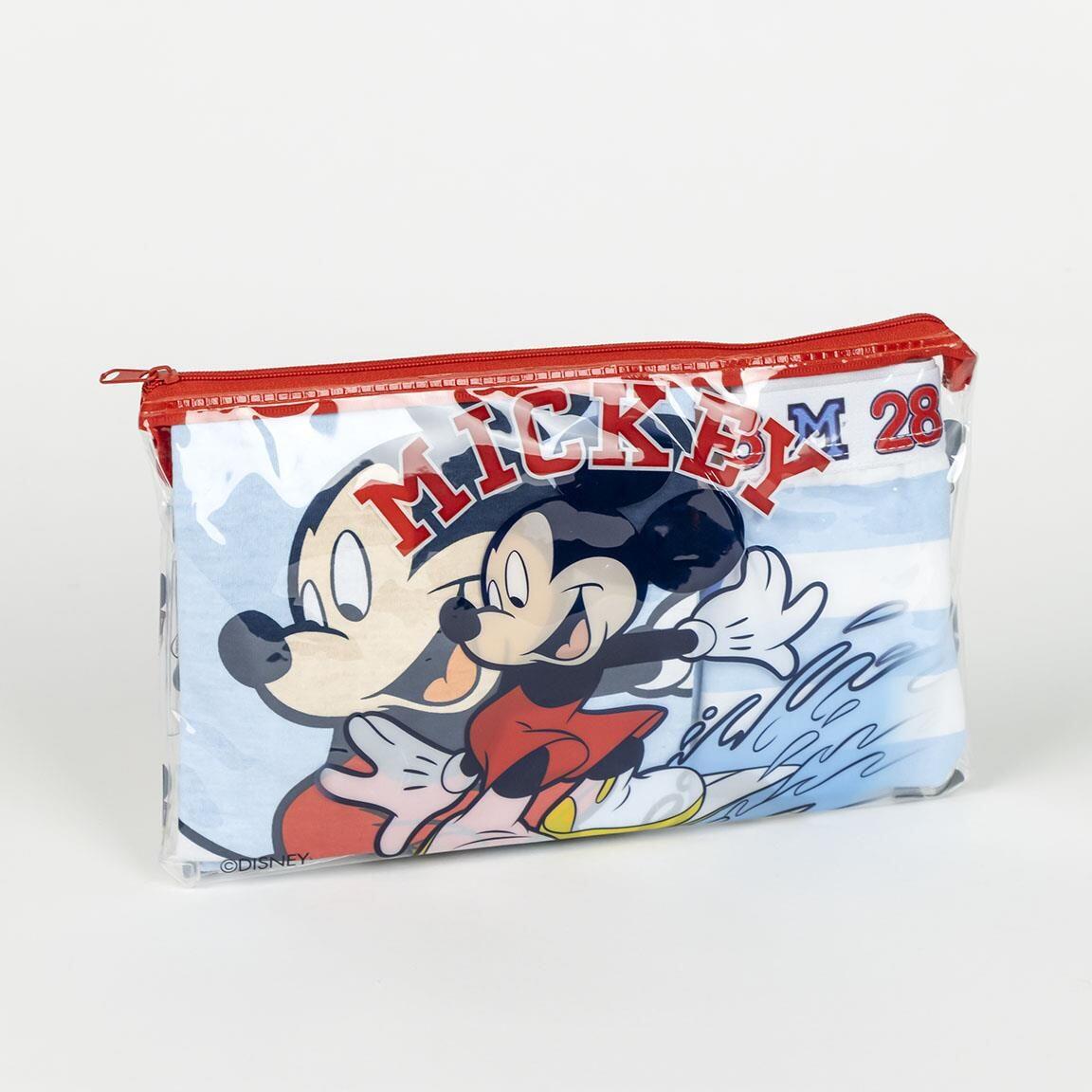 Pyjama à bretelles Mickey Mouse pour enfant avec trousse de toilette, bleu clair 4/6