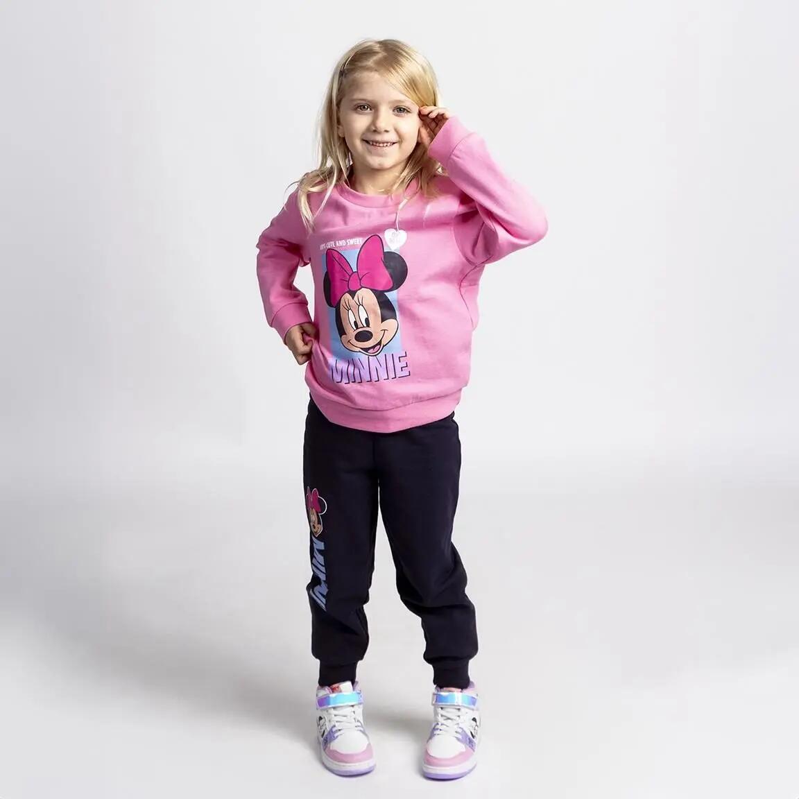 Minnie Mouse zweiteiliger Trainingsanzug für Kinder aus rosa und marineblauem 4/6