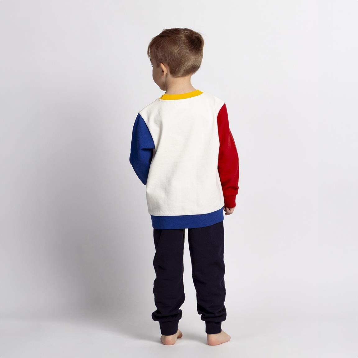 Chándal Infantil Spidey de Dos Piezas de Algodón con Felpa Azul Marino y Blanco 5/6