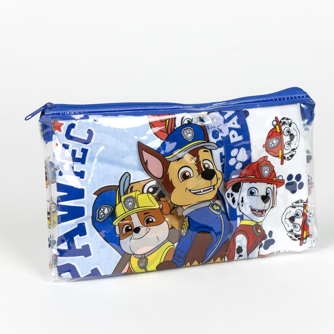 PAW Patrol Kinder-Baumwollpyjama mit Hosenträgern und Kulturbeutel – Blau 4/6