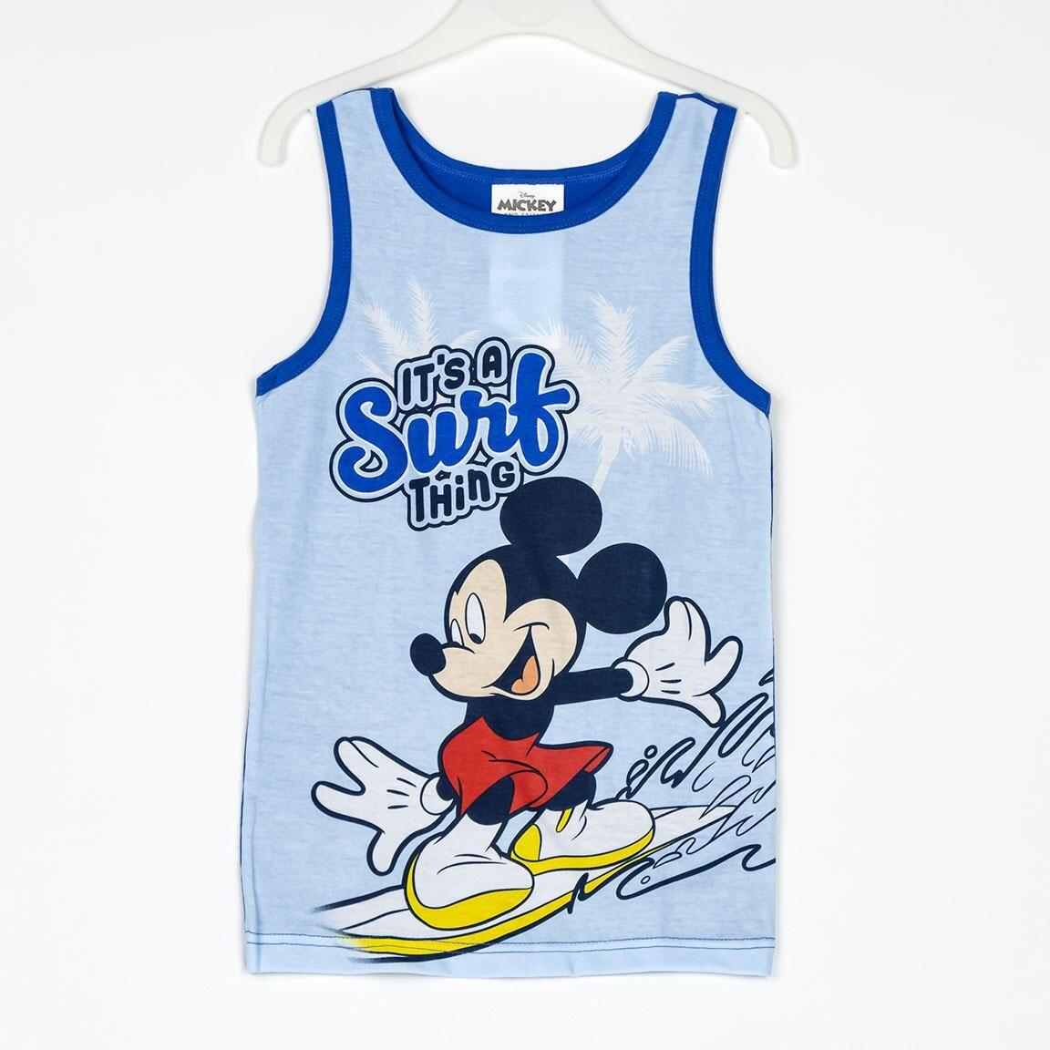 Pyjama à bretelles Mickey Mouse pour enfant avec trousse de toilette, bleu clair 2/6