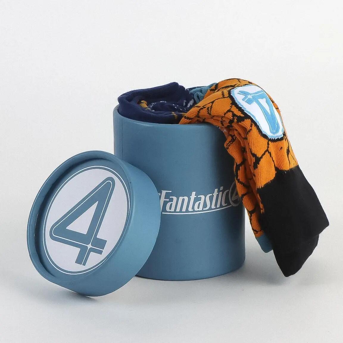 Sokkenset kinderen Fantastic Four katoen blauw en oranje 7/7