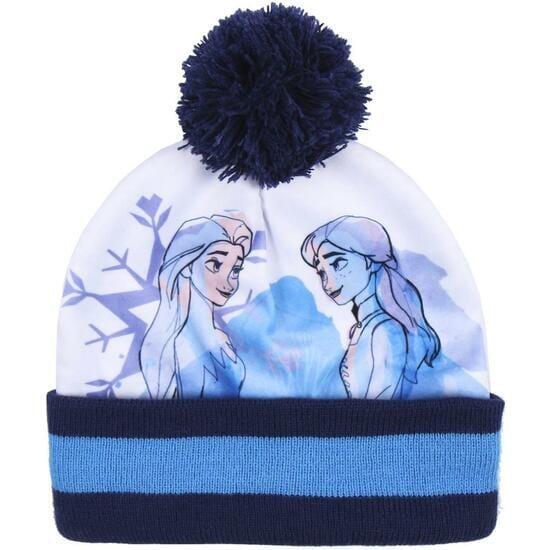Conjunto infantil Frozen II de 3 peças: chapéu, gorro e luvas (azul) 2/7