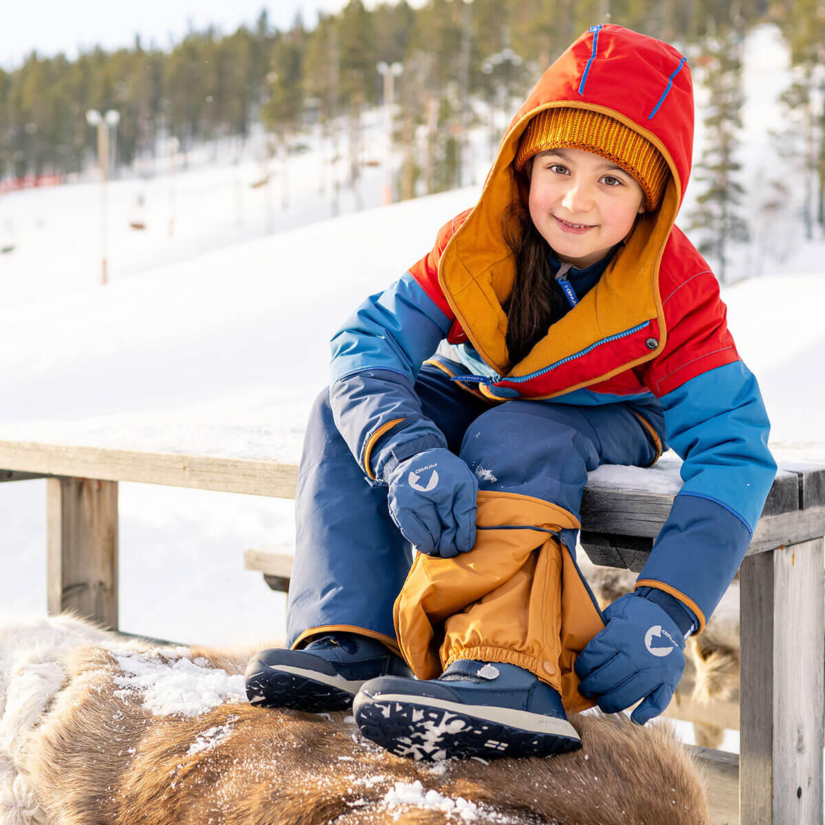 Skihose TOBI SNOW denim/almond 5/5